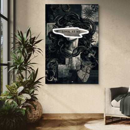 Look At Me Collage | Art Mural Collage Sombre