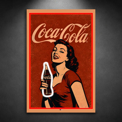 Red Soda Girl | Affiche Murale Rétro