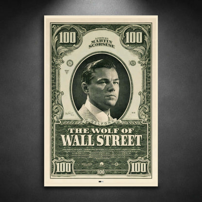 Wall Street Wolf | Cadre Lumineux Bureau Premium