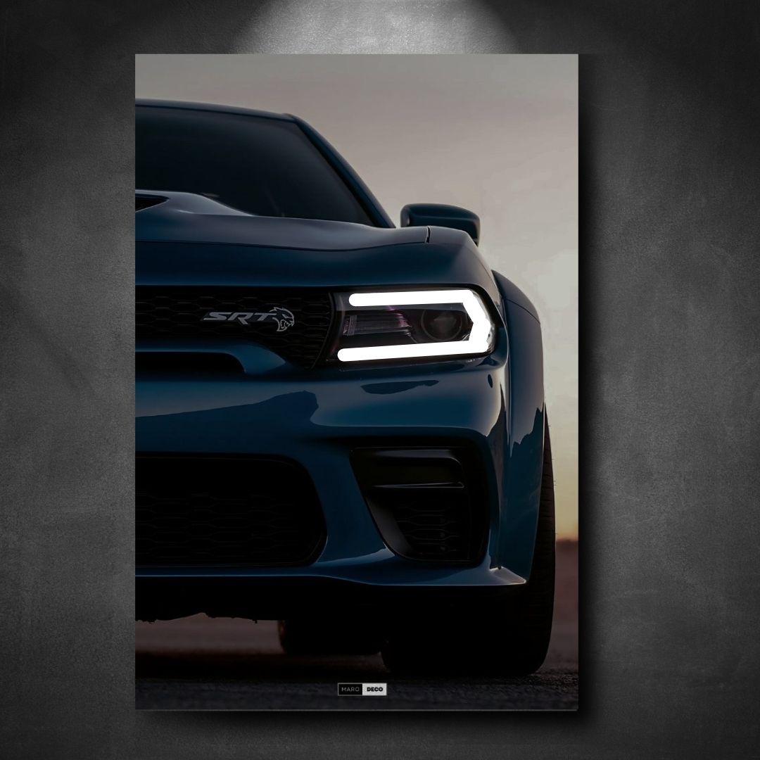 Tableau NÉON Dodge Charger SRT Hellcat