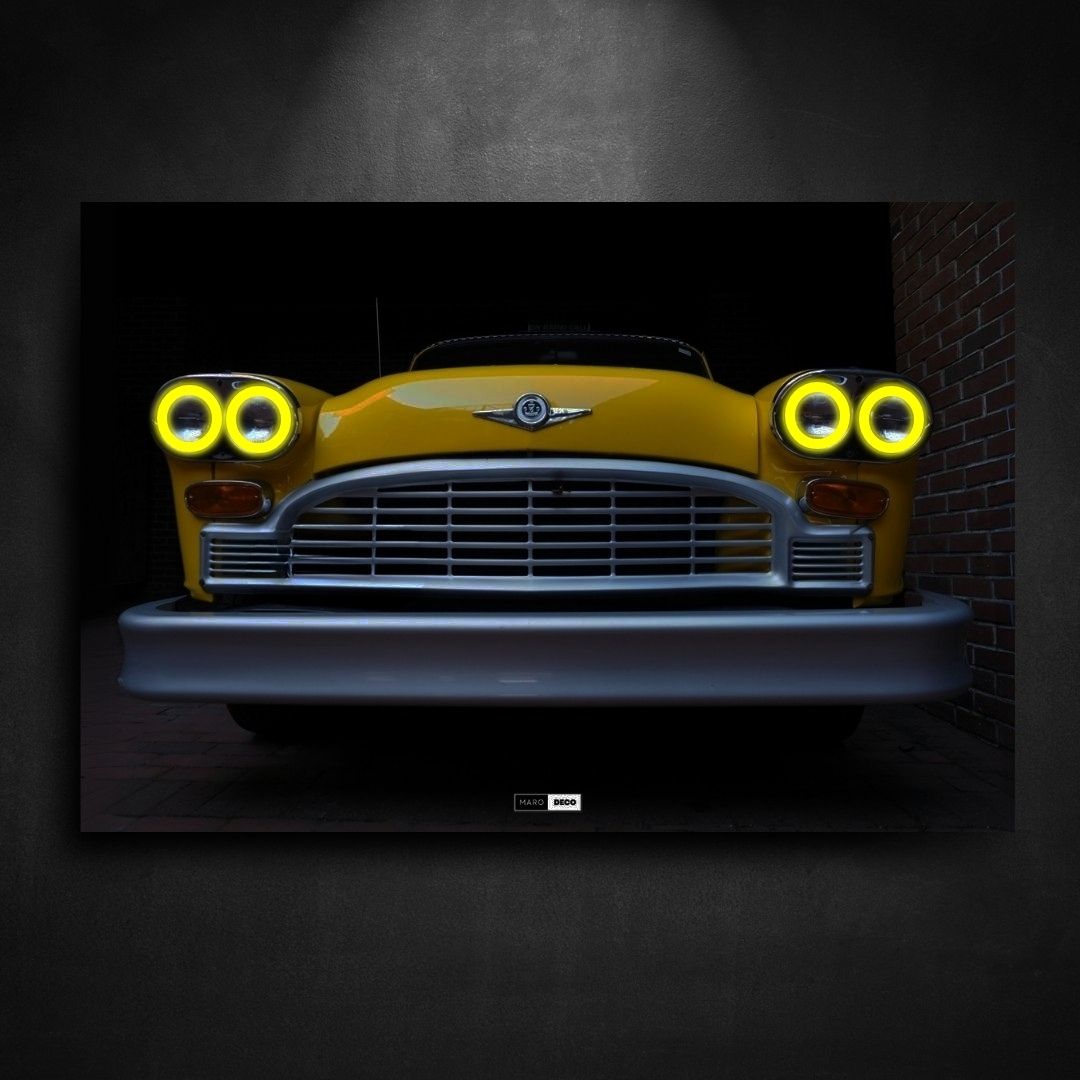 Tableau Néon Checker Marathon Taxi-Marodeco