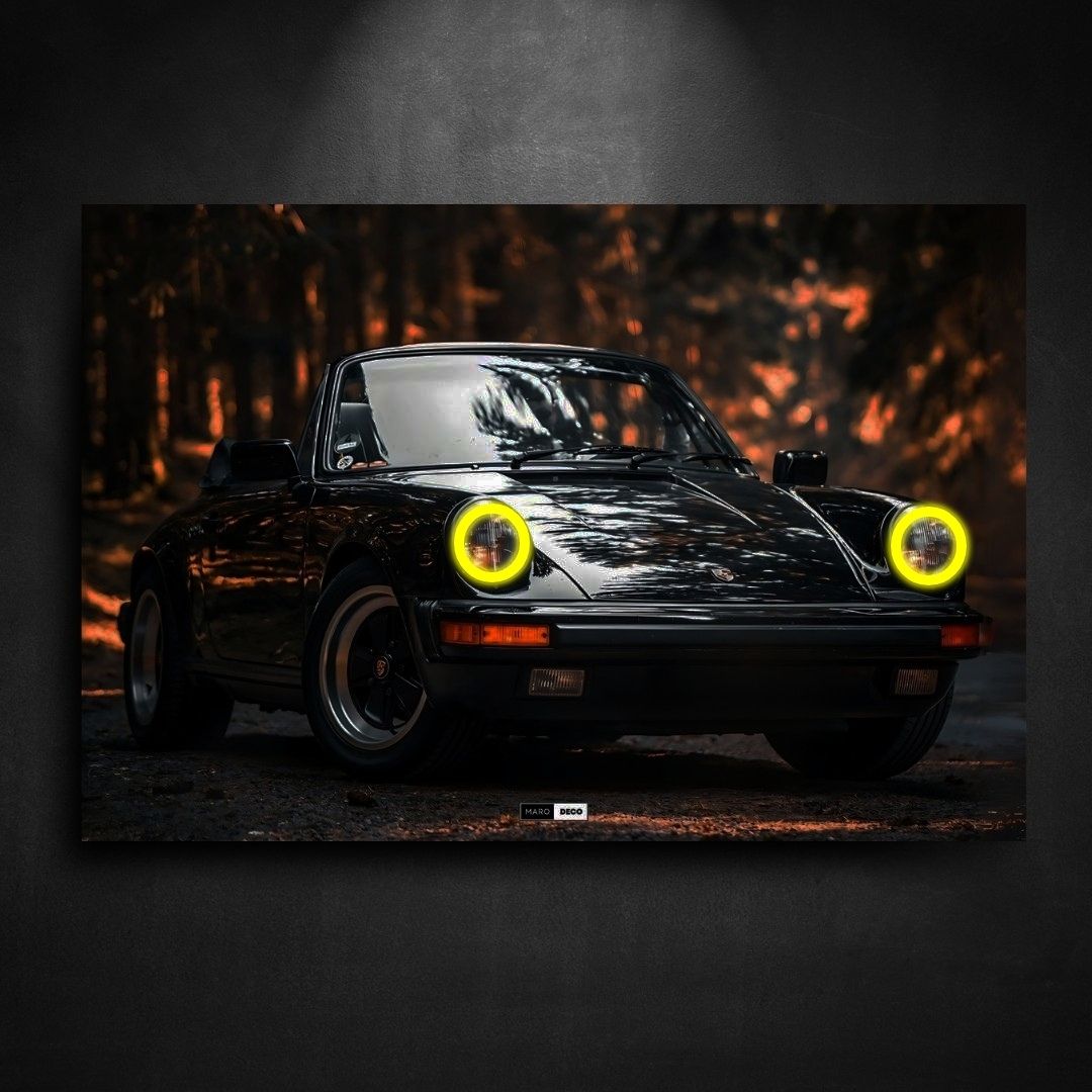 Tableau Néon Porsche 911-Marodeco