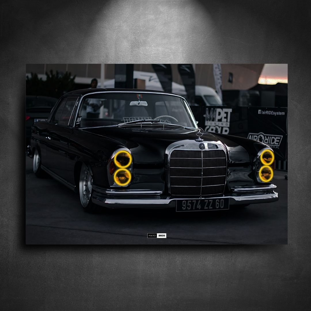 Tableau Néon Mercedes W111 Coupe-Marodeco