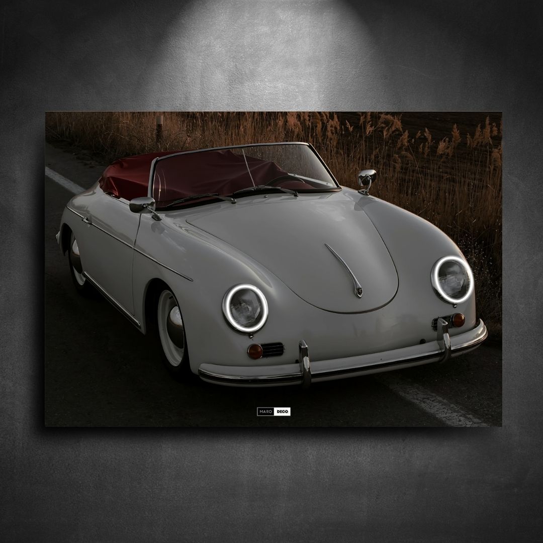 Tableau Néon Porsche 356 Cabriolet-Marodeco