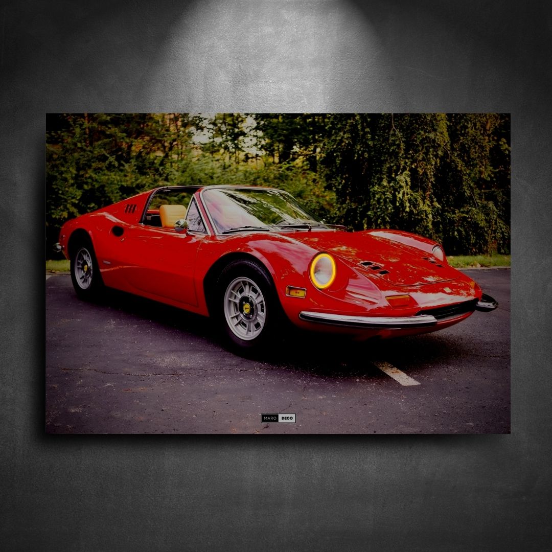 Tableau Néon Ferrari Dino 246 GT-Marodeco