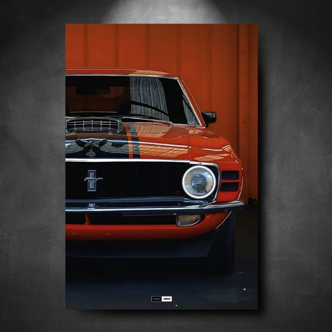 Tableau Néon Ford Mustang Boss 302-Marodeco