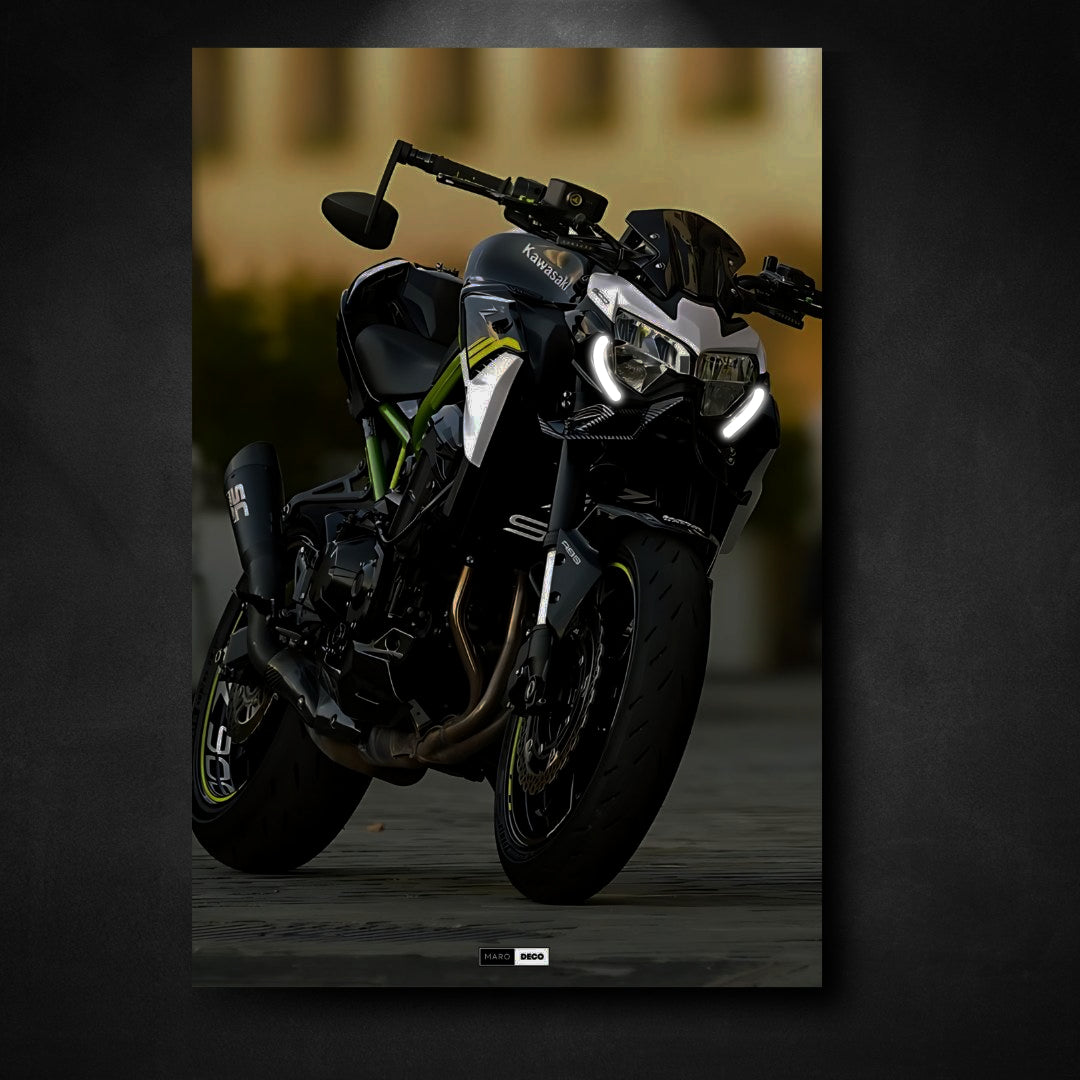 Kunsttafel NEON Kawasaki Ninja Z900