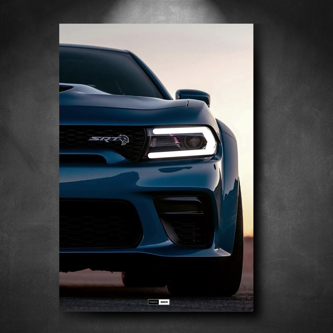 Tableau NÉON Dodge Charger SRT Hellcat