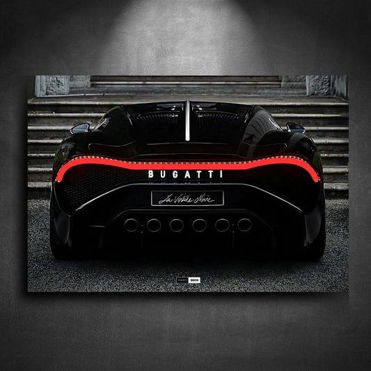 Tableau NÉON Bugatti La Voiture Noir