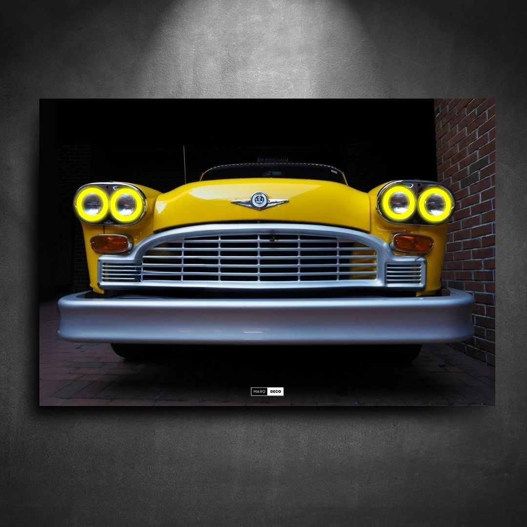 Tableau Néon Checker Marathon Taxi-Marodeco