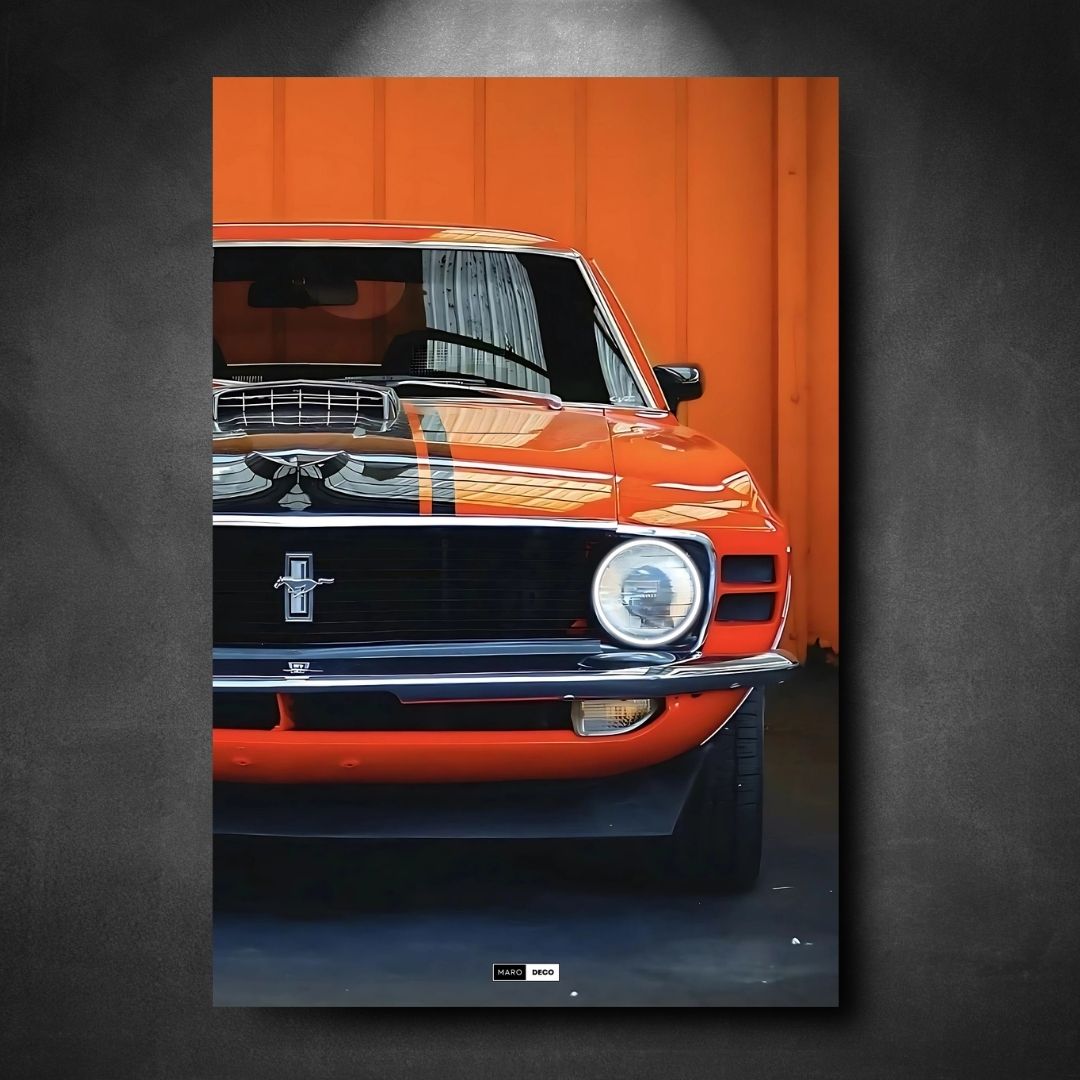 Tableau Néon Ford Mustang Boss 302-Marodeco