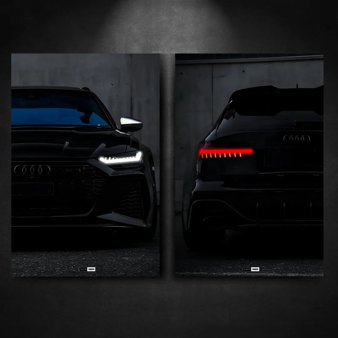 Tableau DUO NÉON Audi RS6 - Marodeco