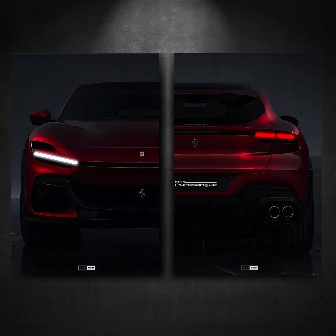 Tableau DUO NÉON Ferrari Purosangue - Marodeco