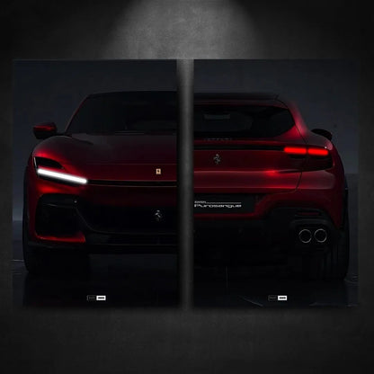 Tableau DUO NÉON Ferrari Purosangue - Marodeco