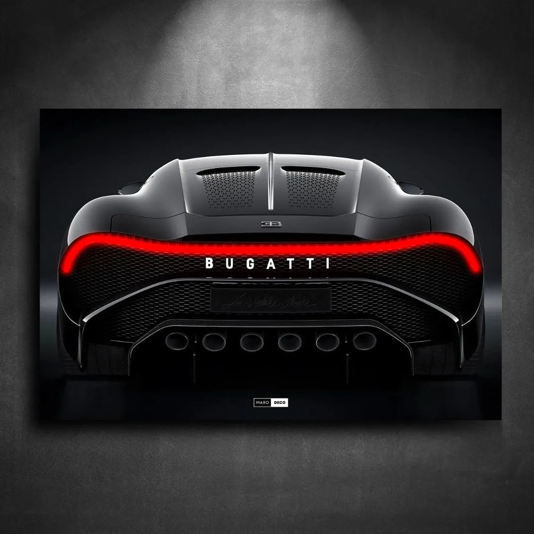 Tableau NÉON Bugatti La Voiture Noir - Marodeco
