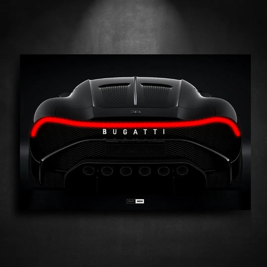 Tableau NÉON Bugatti La Voiture Noir - Marodeco