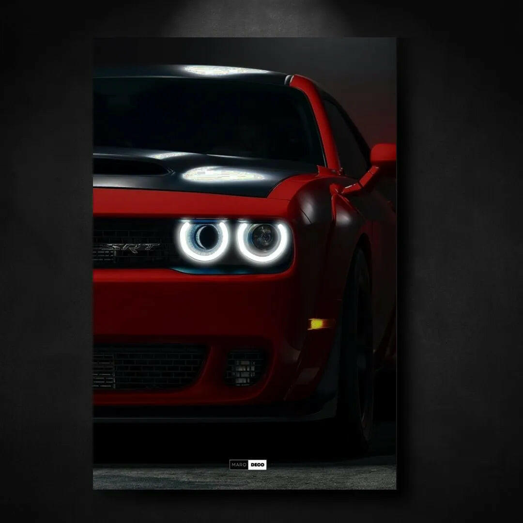 Tableau NÉON Dodge Challenger SRT Demon - Marodeco