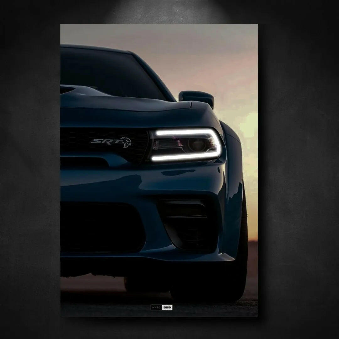 Tableau NÉON Dodge Charger SRT Hellcat - Marodeco