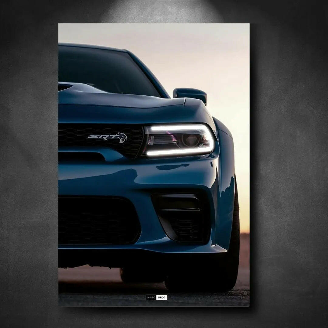 Tableau NÉON Dodge Charger SRT Hellcat - Marodeco