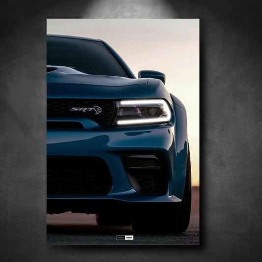 Tableau NÉON Dodge Charger SRT Hellcat - Marodeco