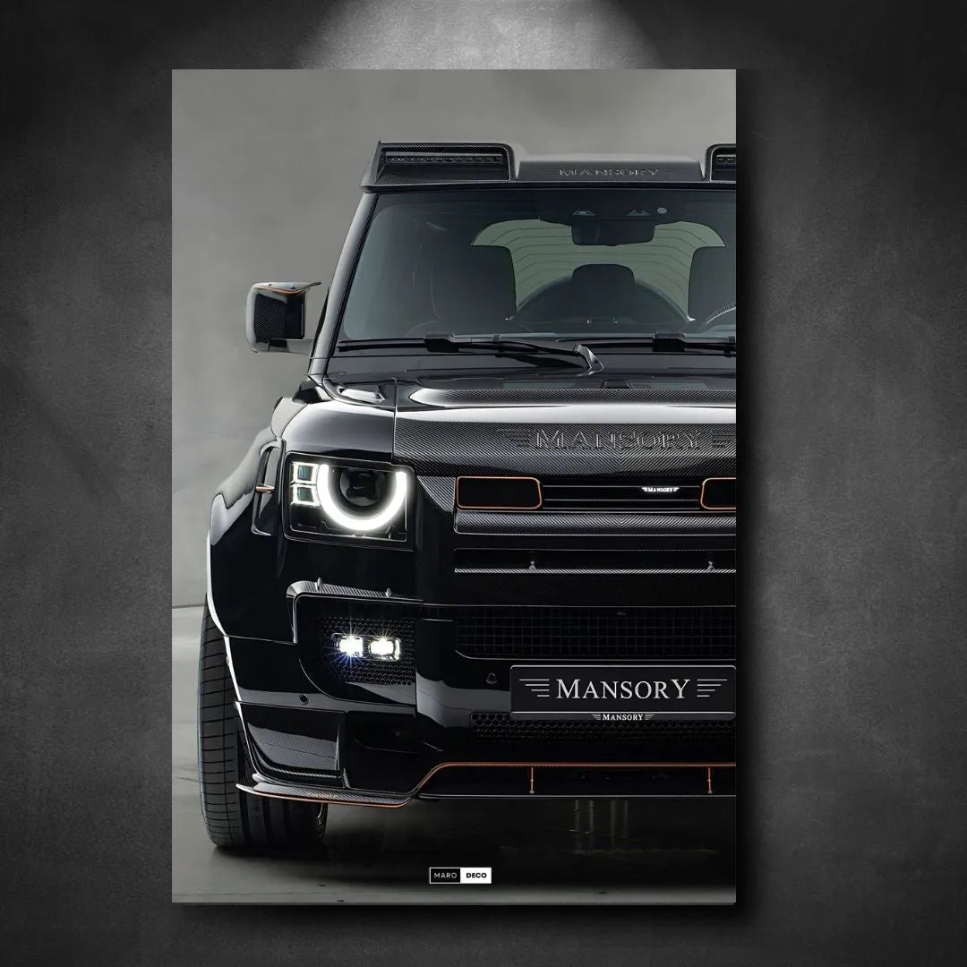 Tableau NÉON Land Rover Defender Black Edition - Marodeco