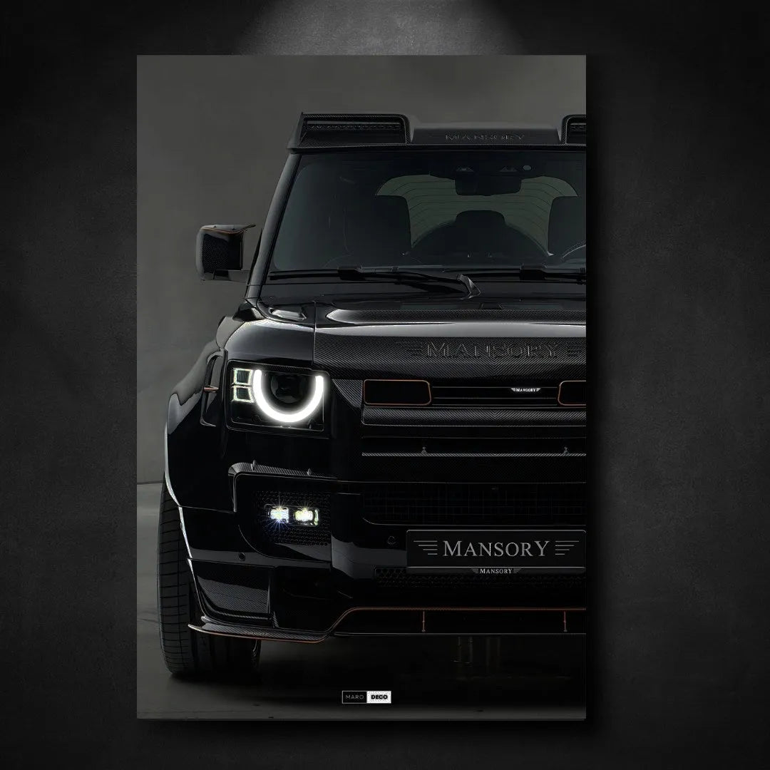 Tableau NÉON Land Rover Defender Black Edition - Marodeco