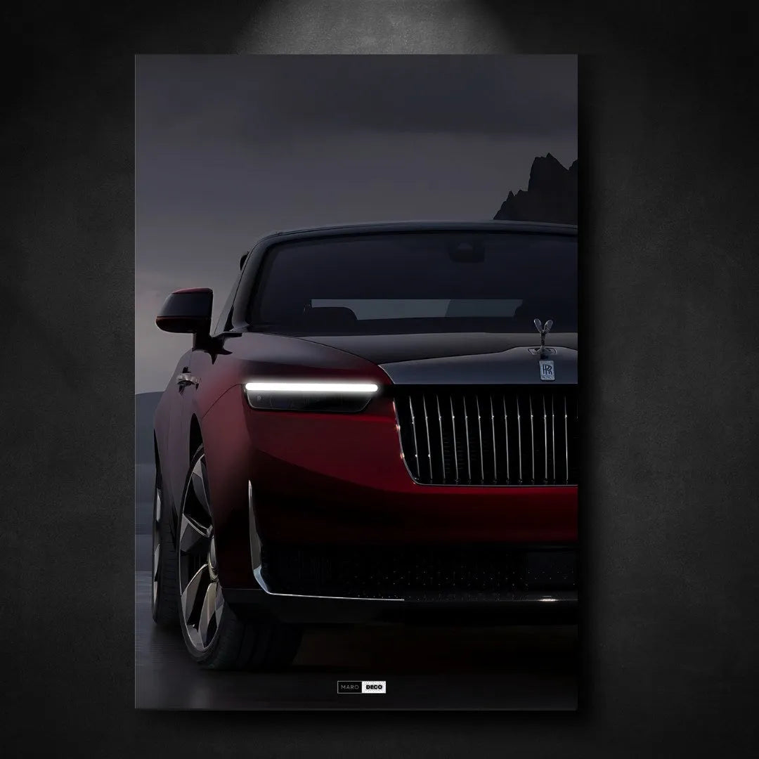 Tableau NÉON Rolls Royce La Rose Noire - Marodeco