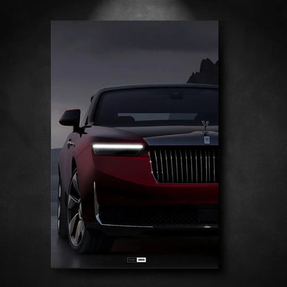 Tableau NÉON Rolls Royce La Rose Noire - Marodeco
