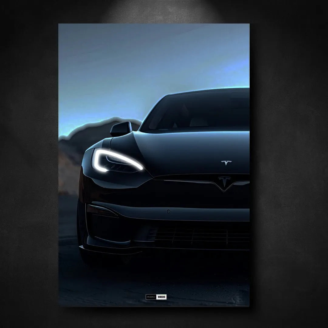 Tableau NÉON Tesla Model S - Marodeco