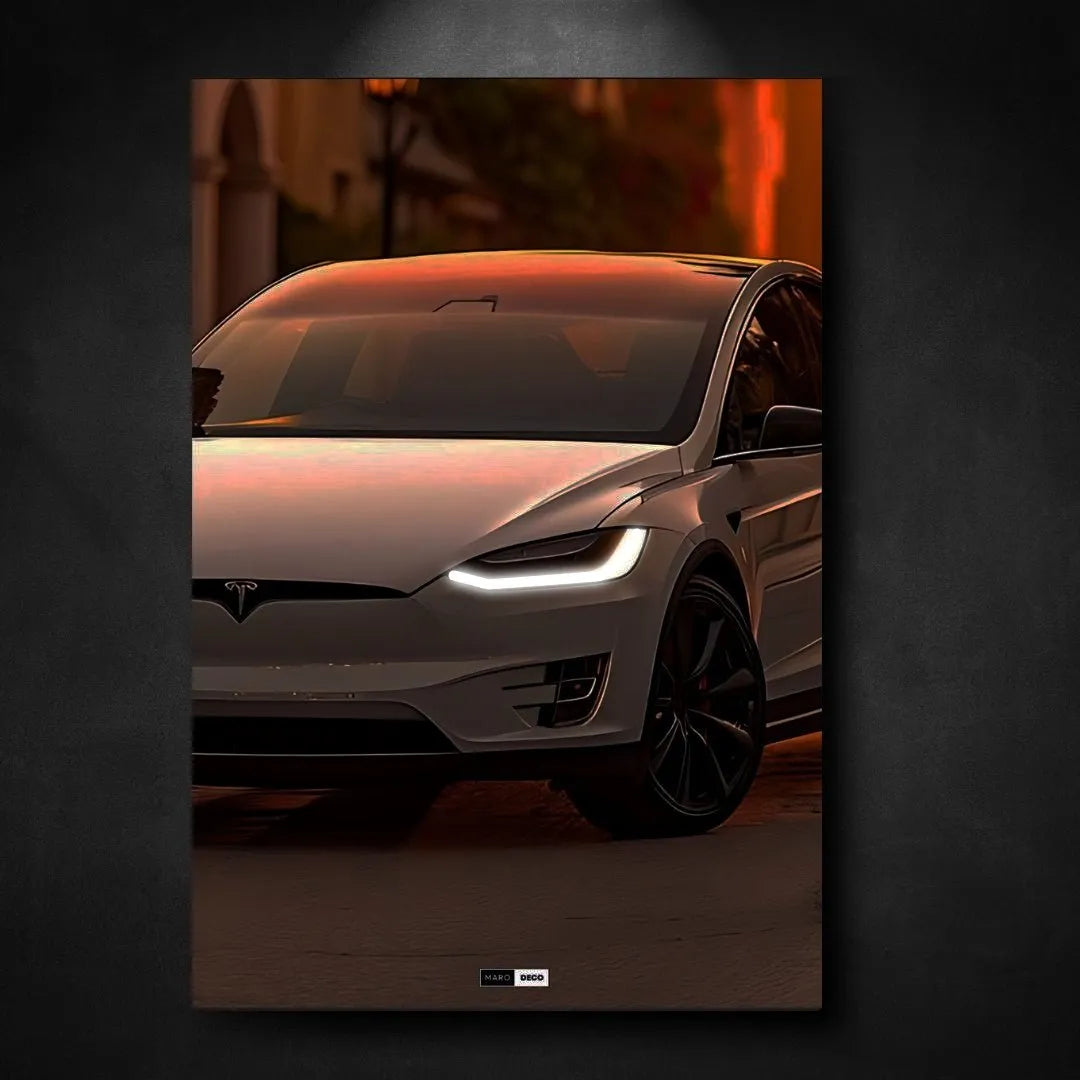 Tableau NÉON Tesla Model X - Marodeco