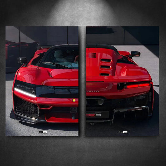 Tableau DUO NÉON Ferrari F80 - Marodeco