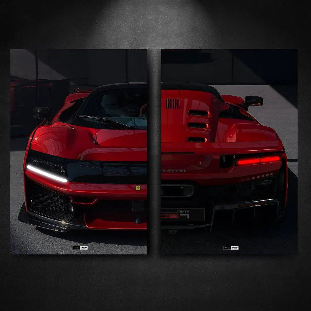 Tableau DUO NÉON Ferrari F80 - Marodeco