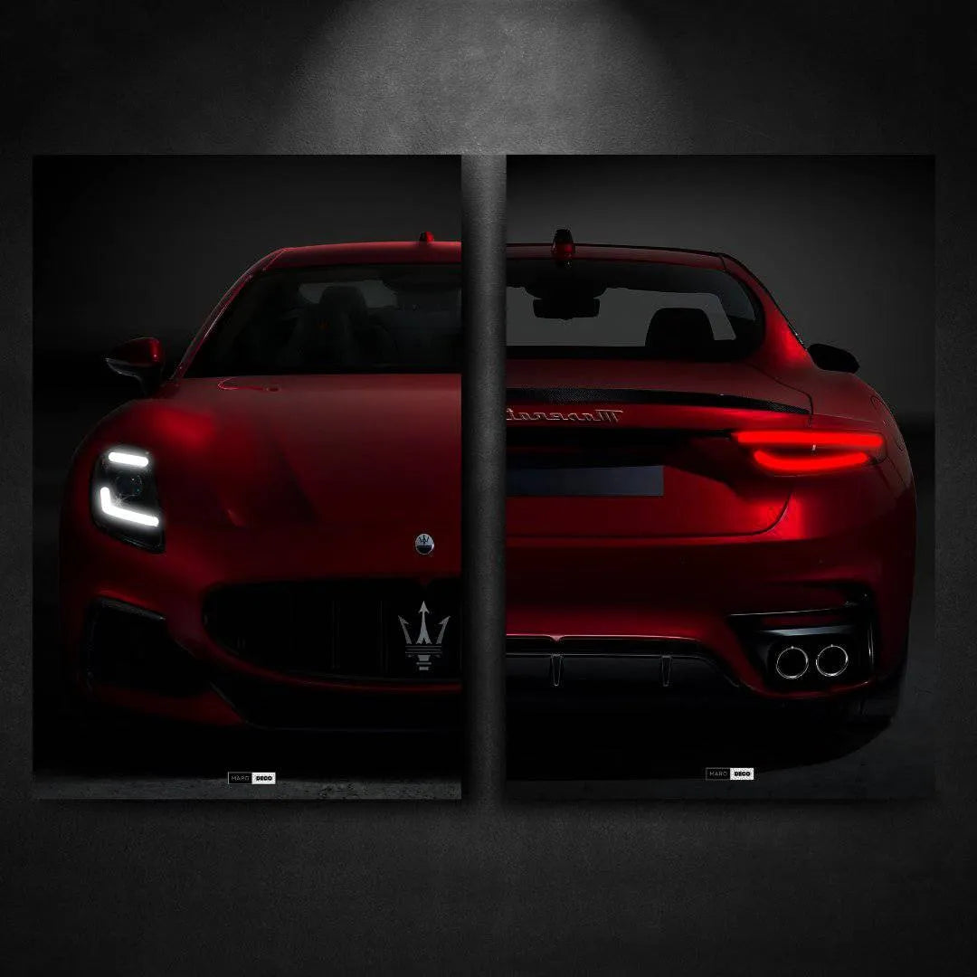 Tableau DUO NÉON Maserati GranTurismo Trofeo - Marodeco